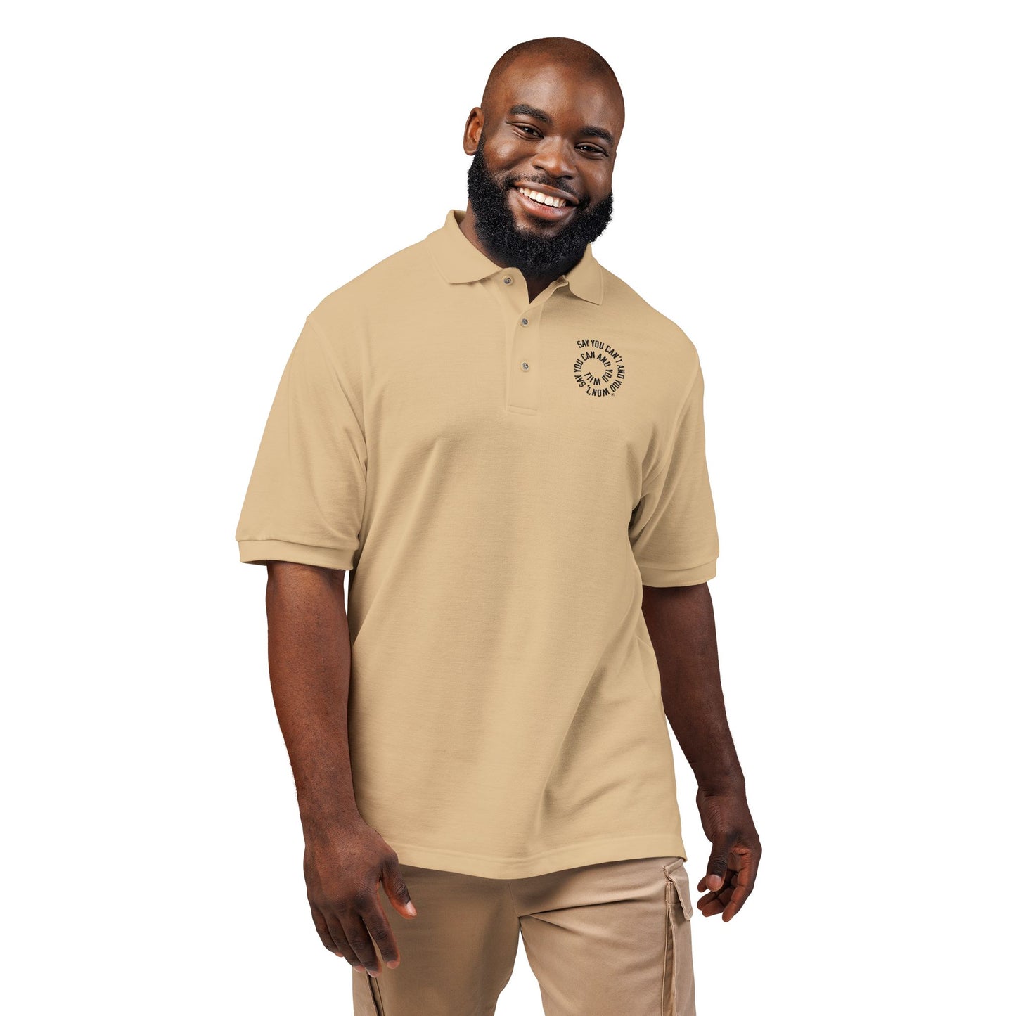Embroidered Unisex Polo Shirt - Say You Can and You Will