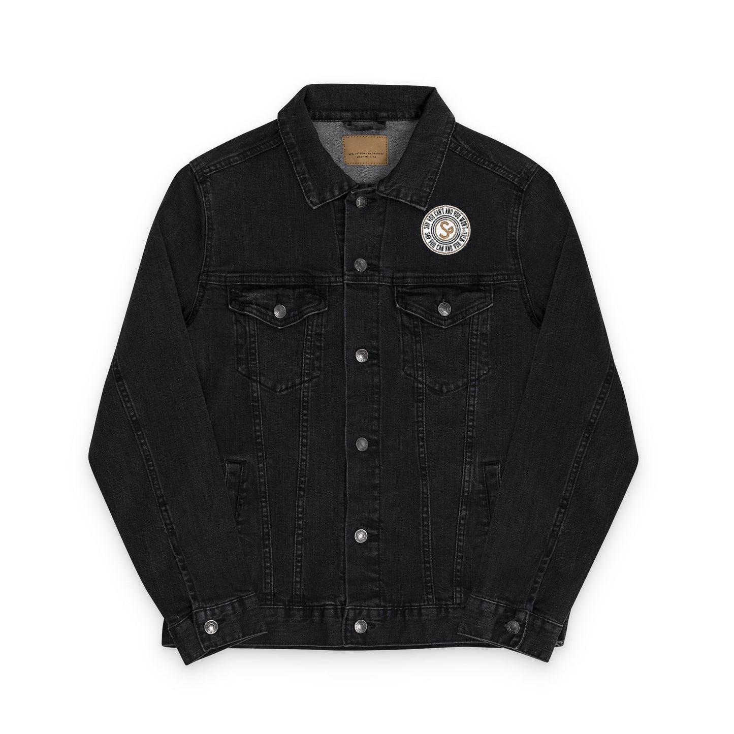 Embroidered Unisex Denim Jacket - Say You Can and You Will