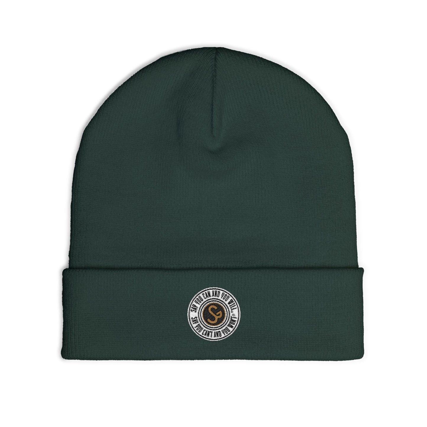 Embroidered Knit Beanie