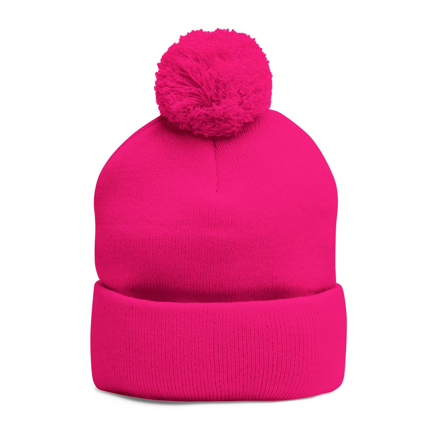 Pom-Pom Knit Cap - "Say You Can and You Will"