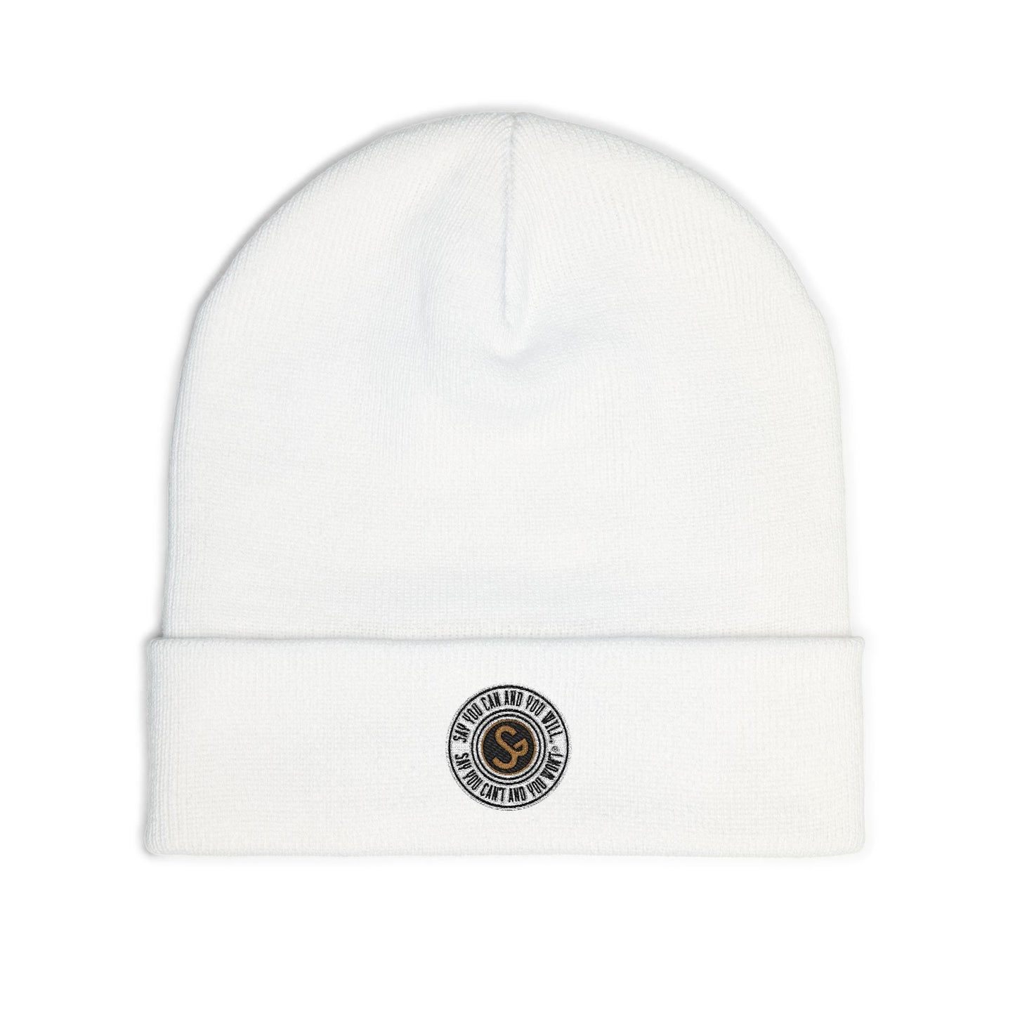 Embroidered Knit Beanie