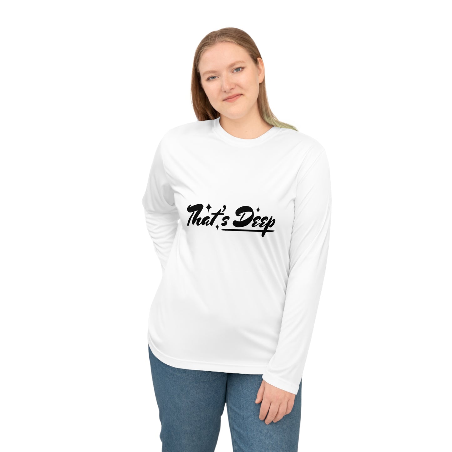 Unisex Performance Long Sleeve Shirt - "That's Deep"