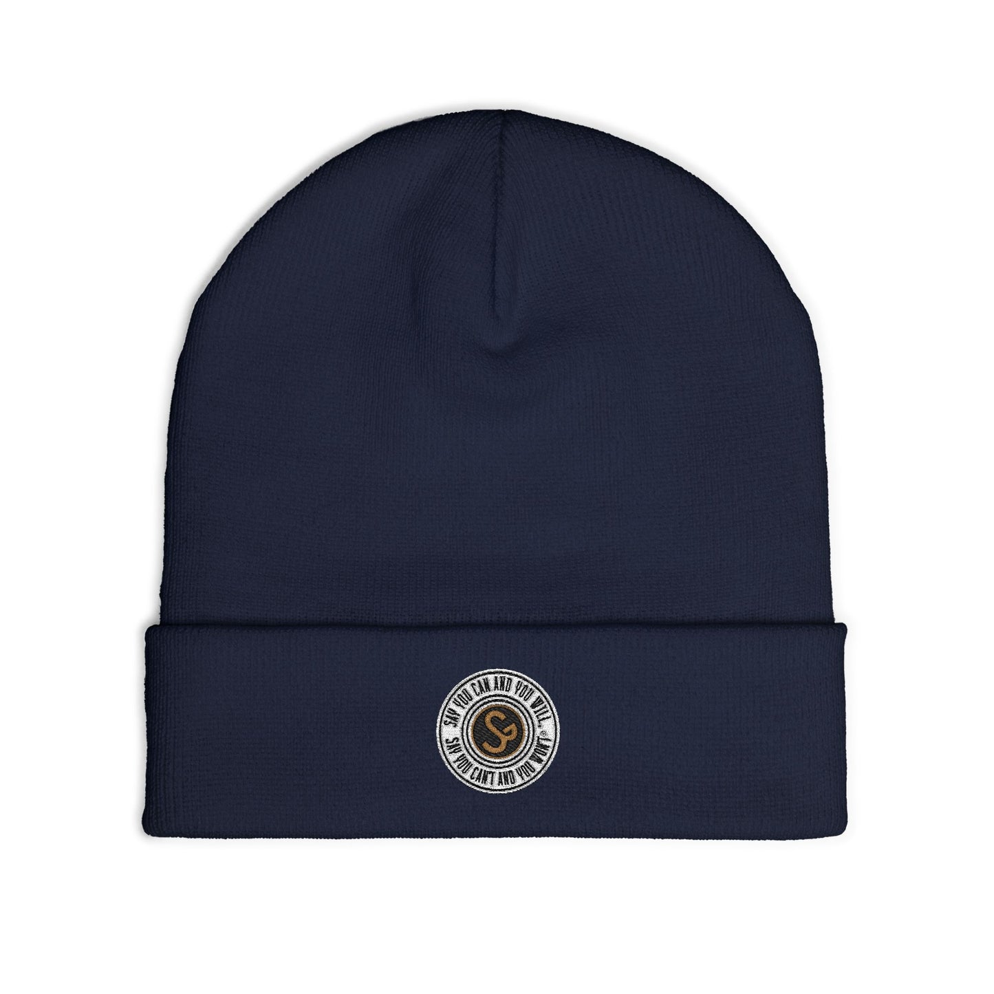 Embroidered Knit Beanie
