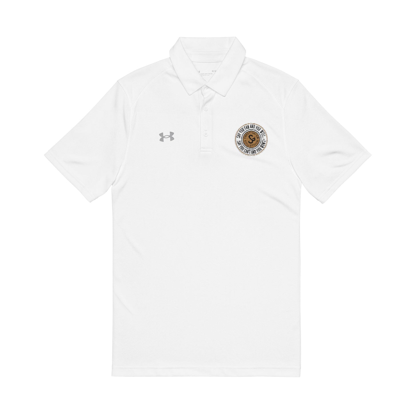 Men's Embroidered Polo Shirt - "Say You Can and You Will"