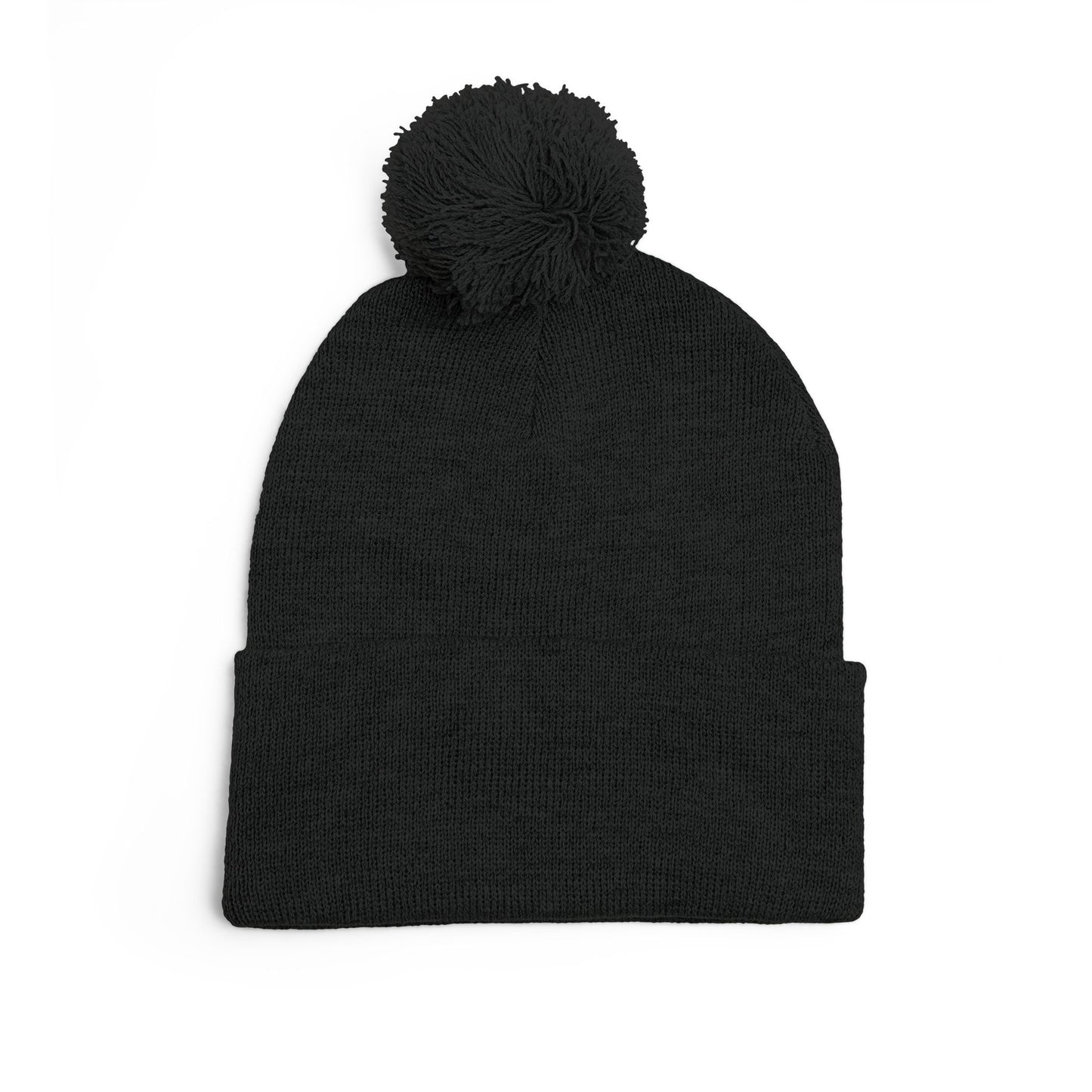Pom-Pom Knit Cap - "Say You Can and You Will"