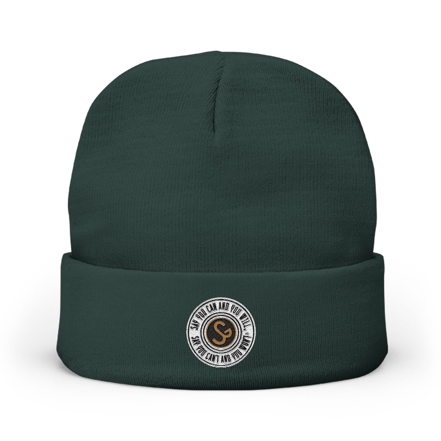Embroidered Knit Beanie