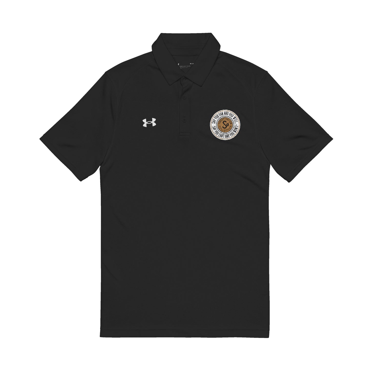 Men's Embroidered Polo Shirt - "Say You Can and You Will"
