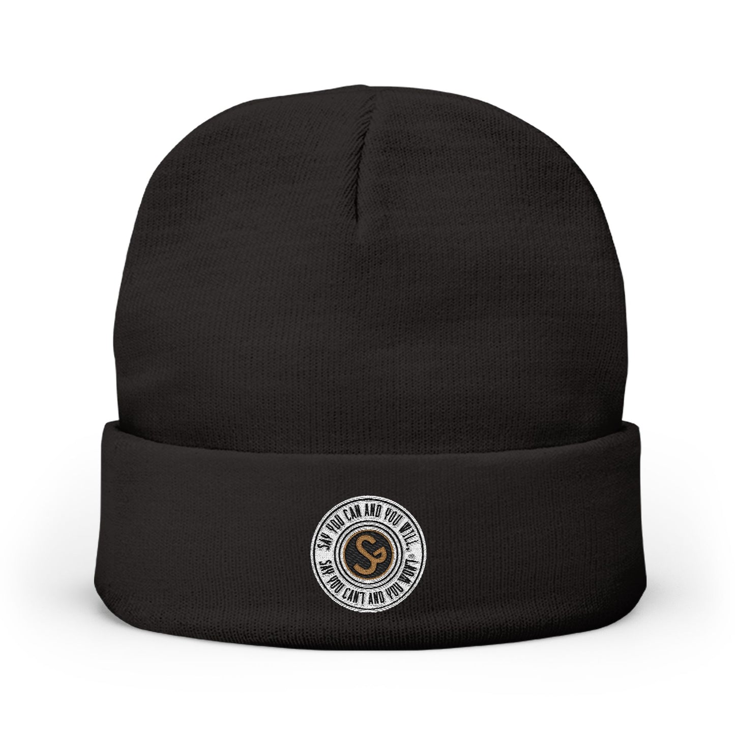 Embroidered Knit Beanie