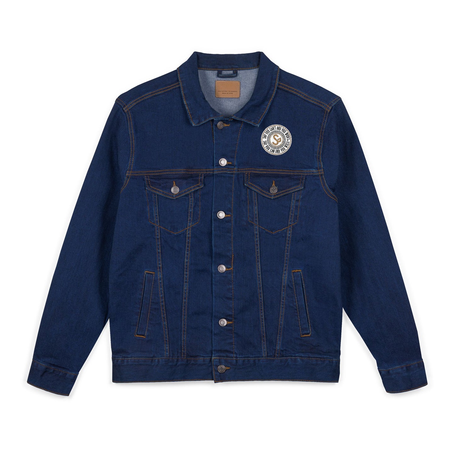 Embroidered Unisex Denim Jacket - Say You Can and You Will