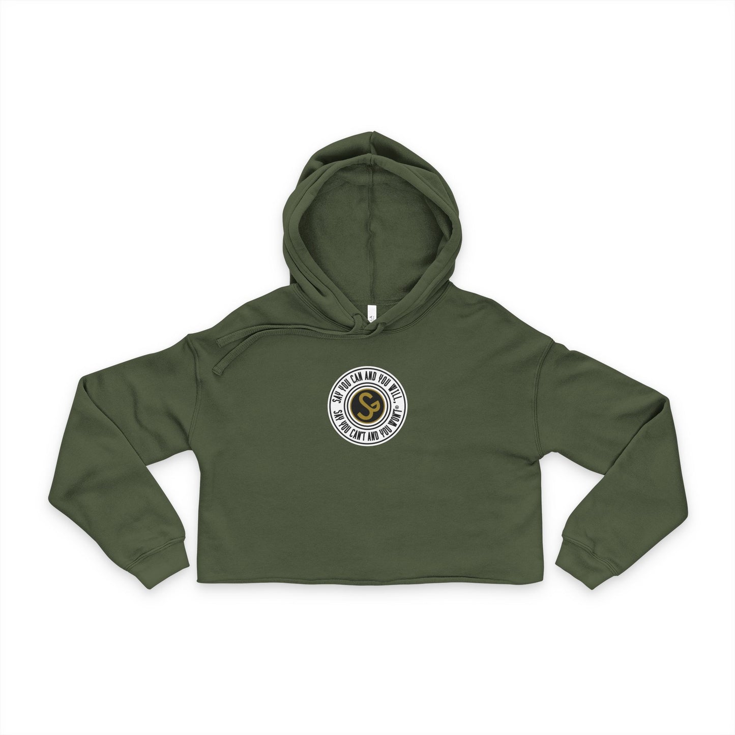Women's Cropped Hoodie - Say You Can and You Will
