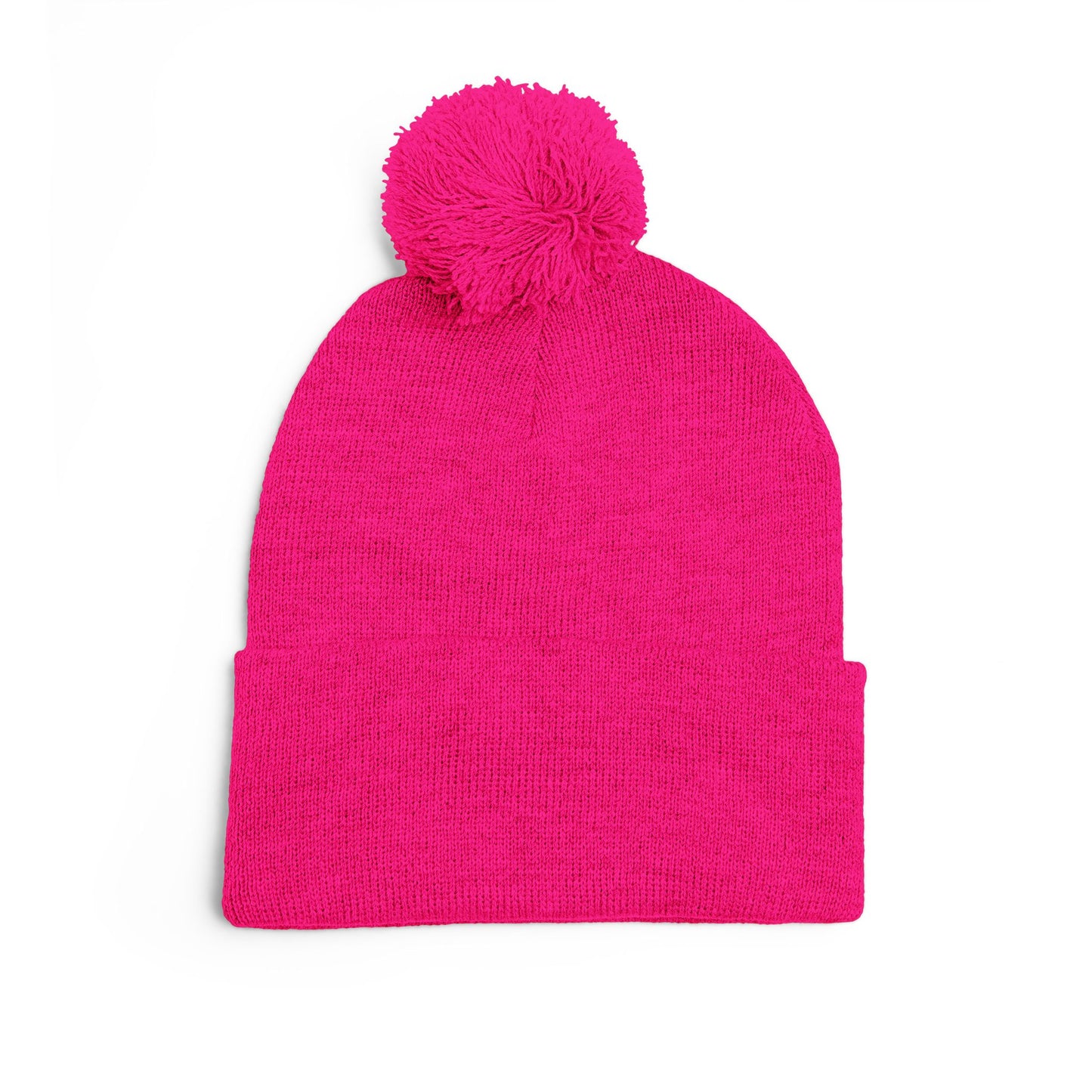 Pom-Pom Knit Cap - "Say You Can and You Will"