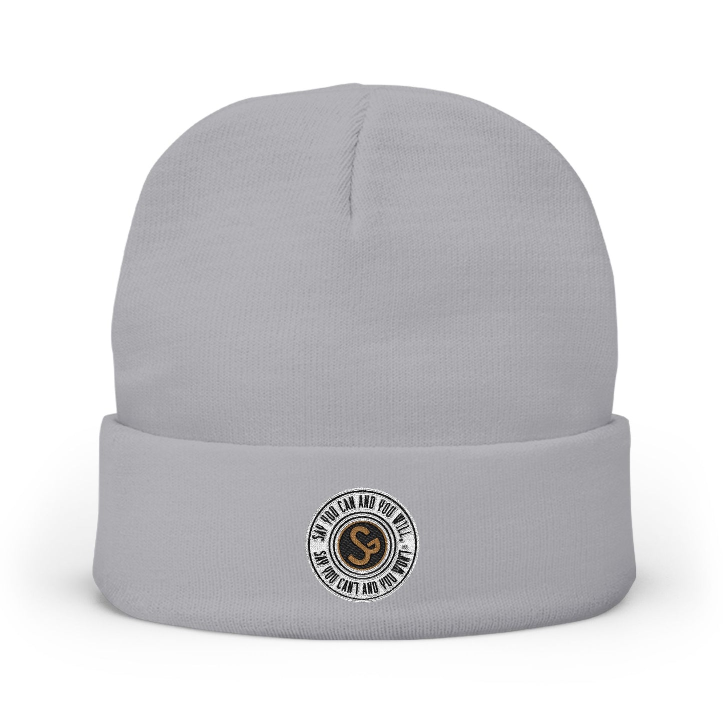 Embroidered Knit Beanie