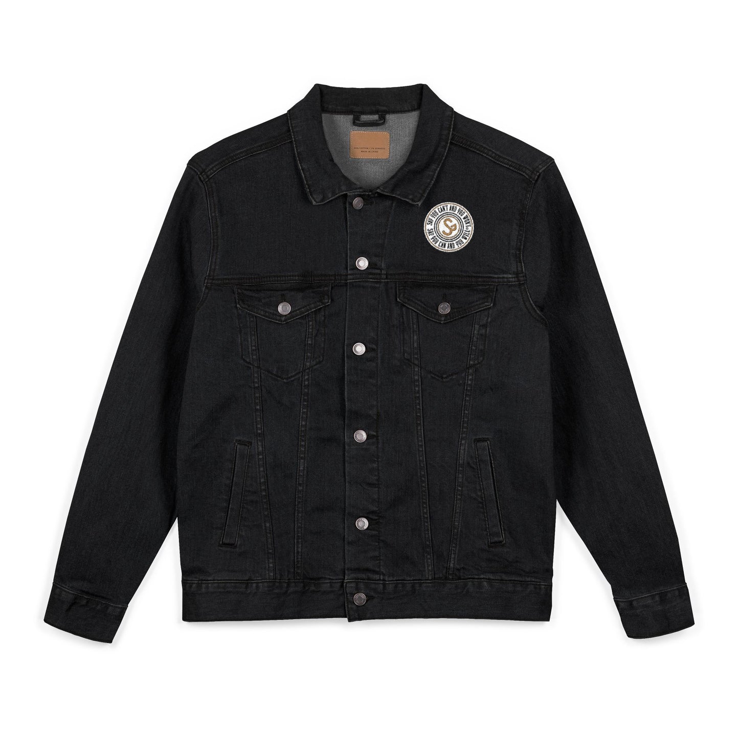 Embroidered Unisex Denim Jacket - Say You Can and You Will