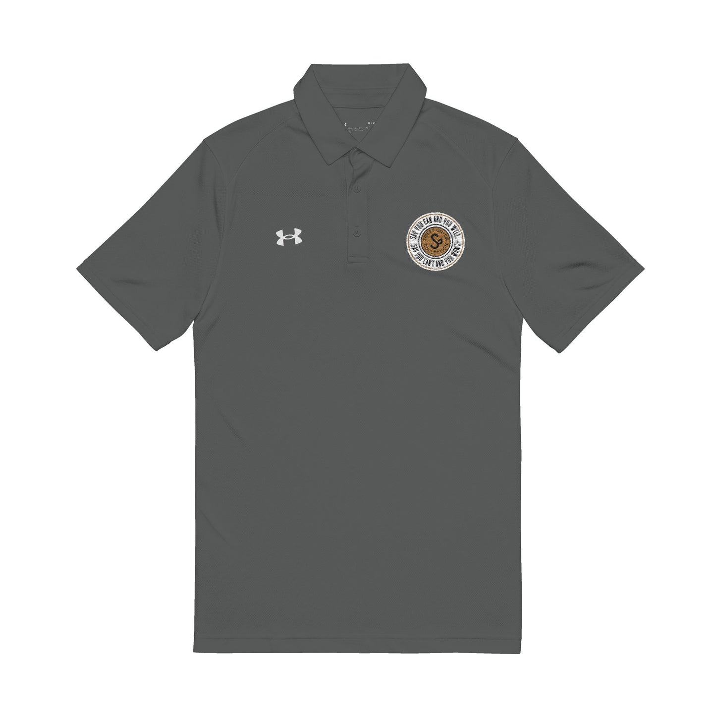Men's Embroidered Polo Shirt - "Say You Can and You Will"
