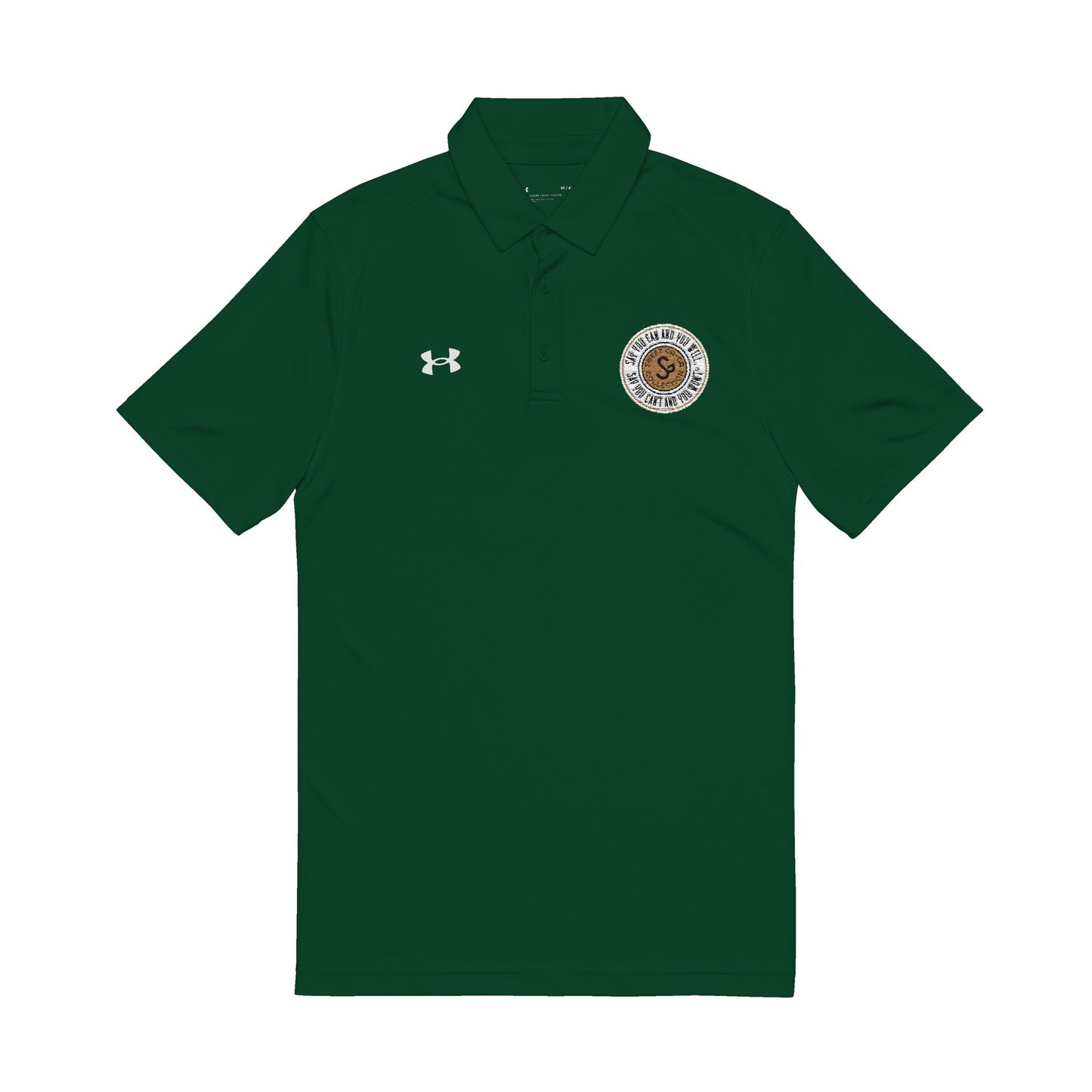 Men's Embroidered Polo Shirt - "Say You Can and You Will"