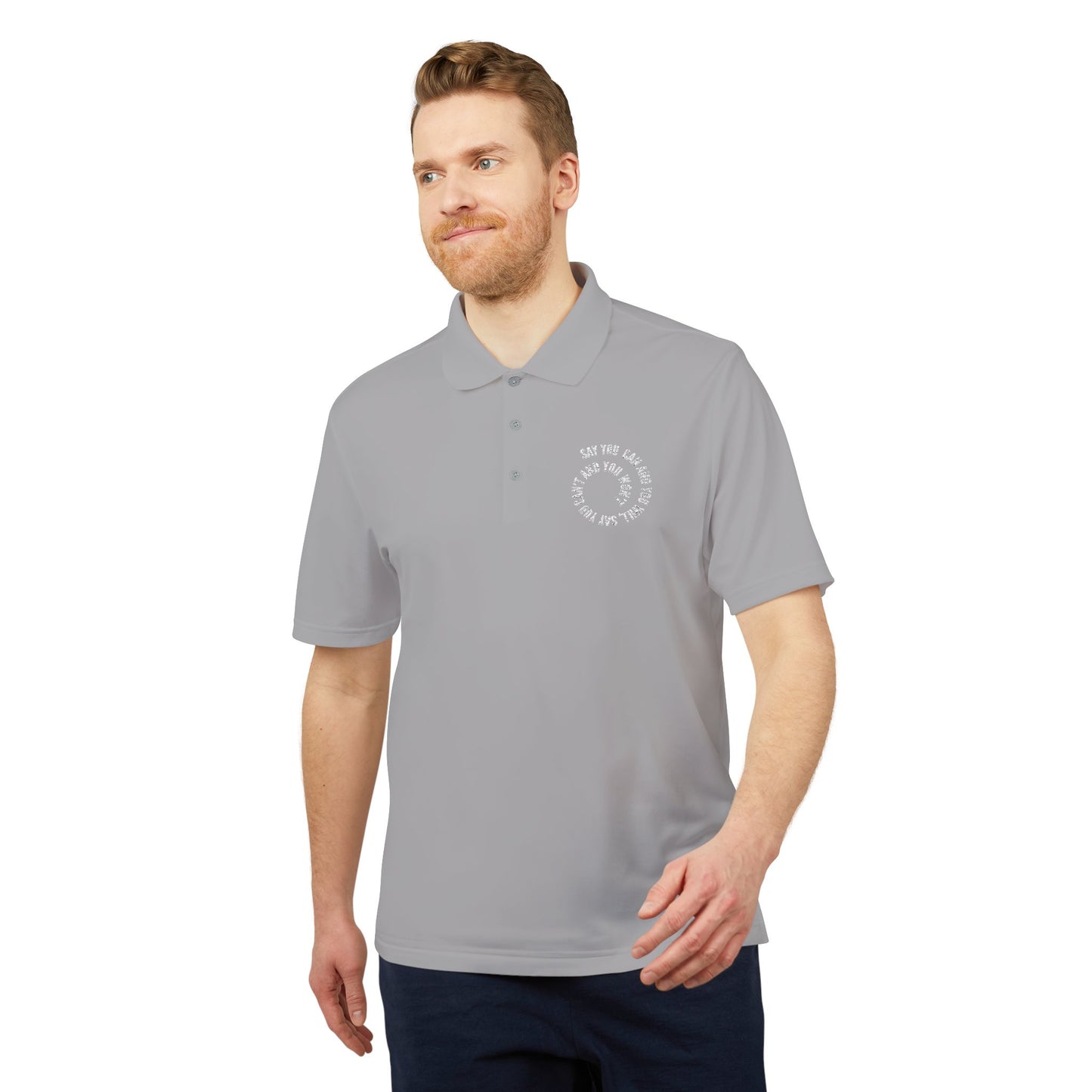 Performance Polo — ‘Not Your Average’ Circular Logo Golf Shirt