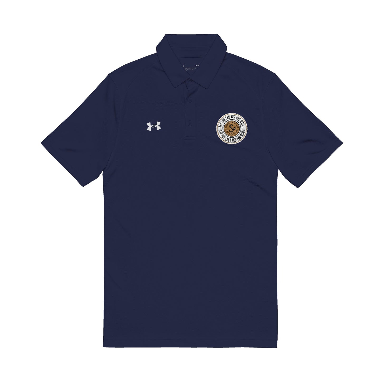 Embroidered "Say You Can and You Will" Polo Shirt — Men's Performance Golf Polo