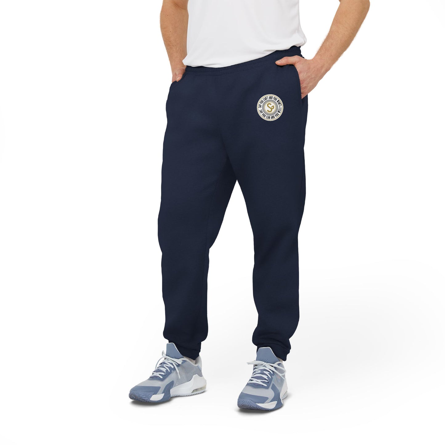 adidas Unisex Fleece Joggers - "Say You Can and You Will"