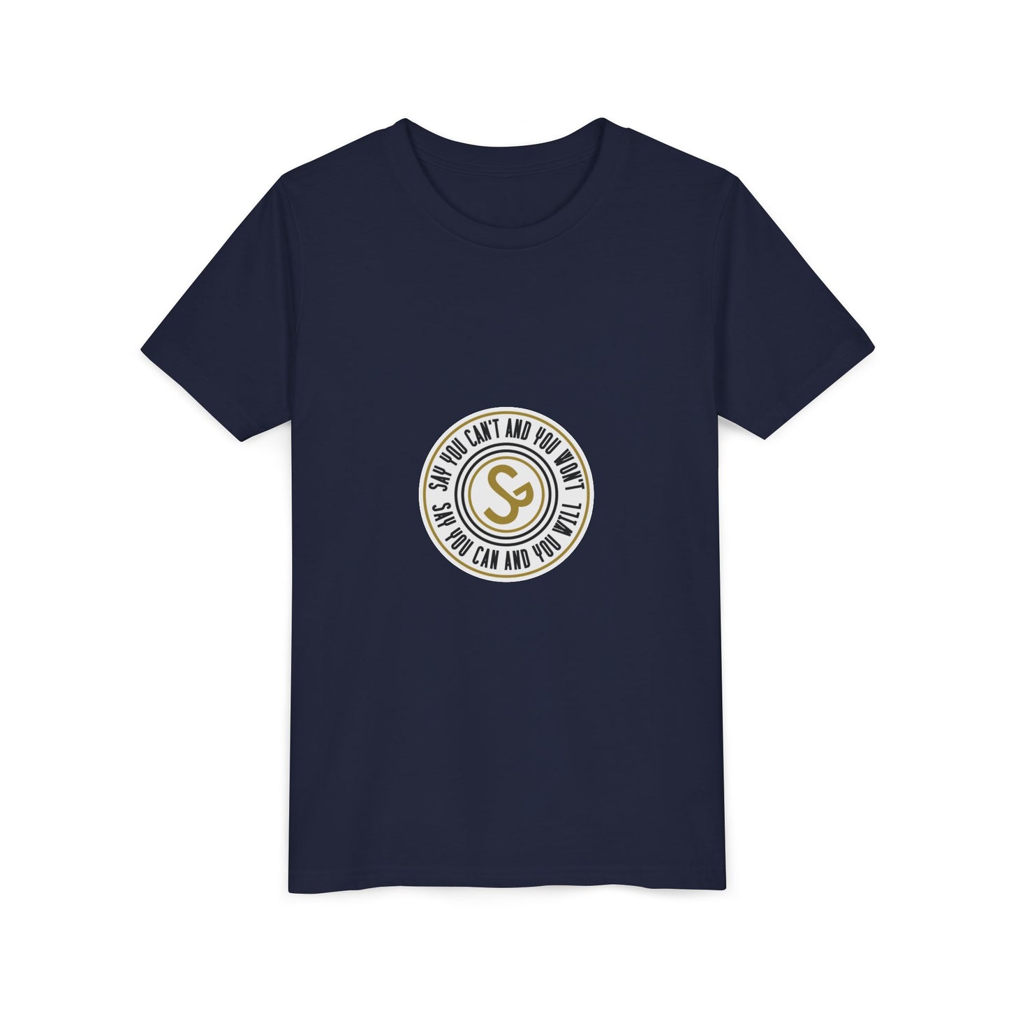 Youth Tee - "Say You Can and You Will" Retro Badge Graphic