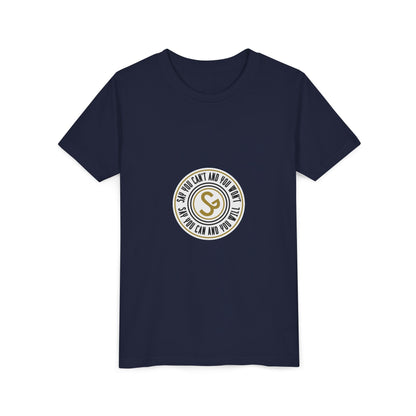 Youth Tee - "Say You Can and You Will" Retro Badge Graphic