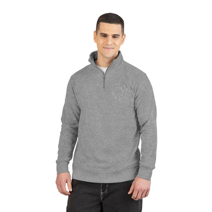 Embroidered "Say You Can and You Will" Fleece Pullover - Quarter Zip Cozy Sweatshirt
