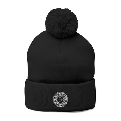 Pom-Pom Knit Cap - "Say You Can and You Will"