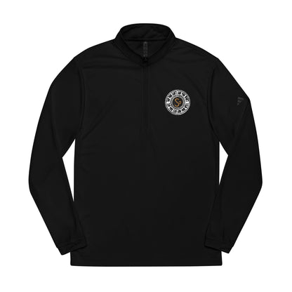 Embroidered Quarter-Zip Pullover — White Performance Adidas Pullover "Say You Can and You Will"
