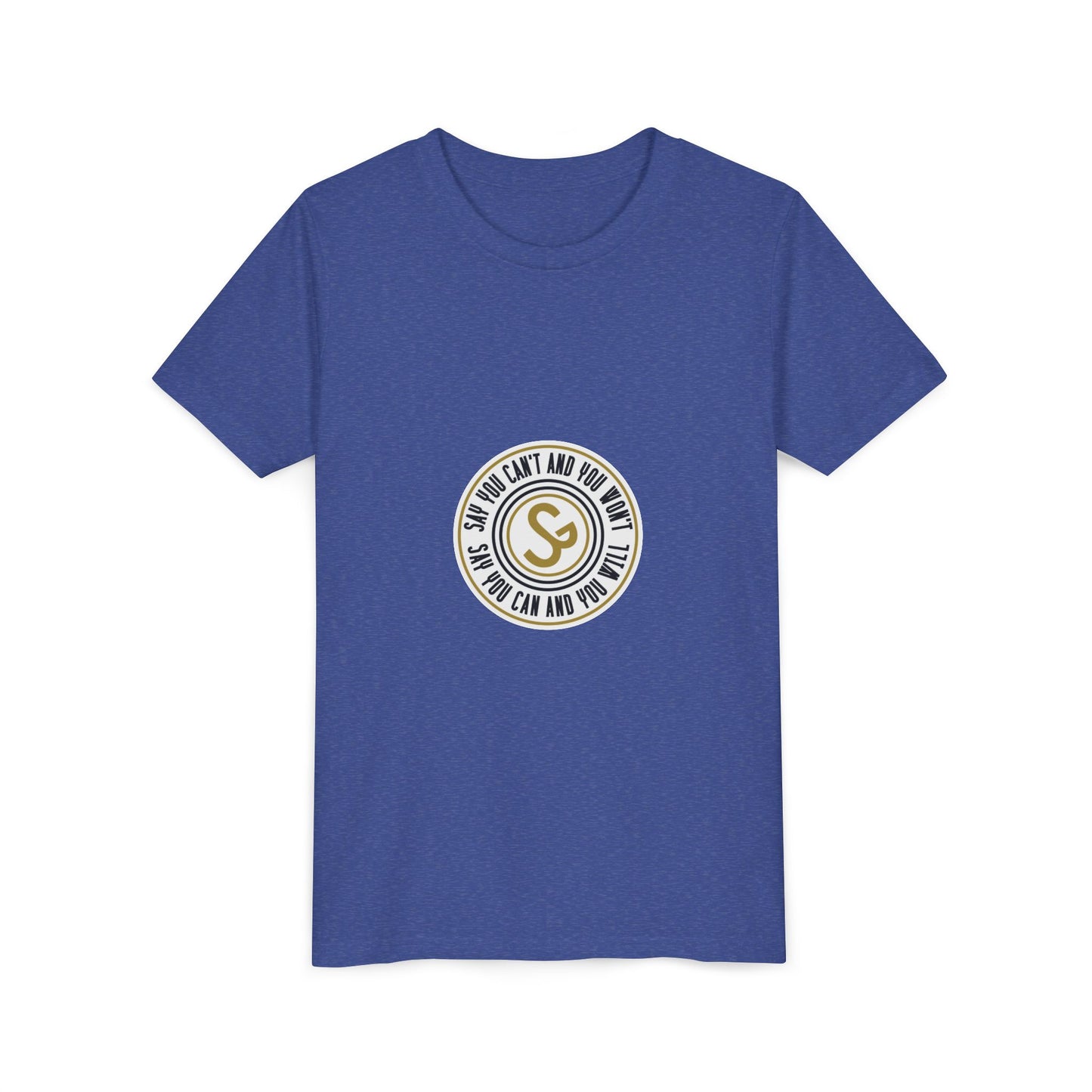 Youth Tee - "Say You Can and You Will" Retro Badge Graphic