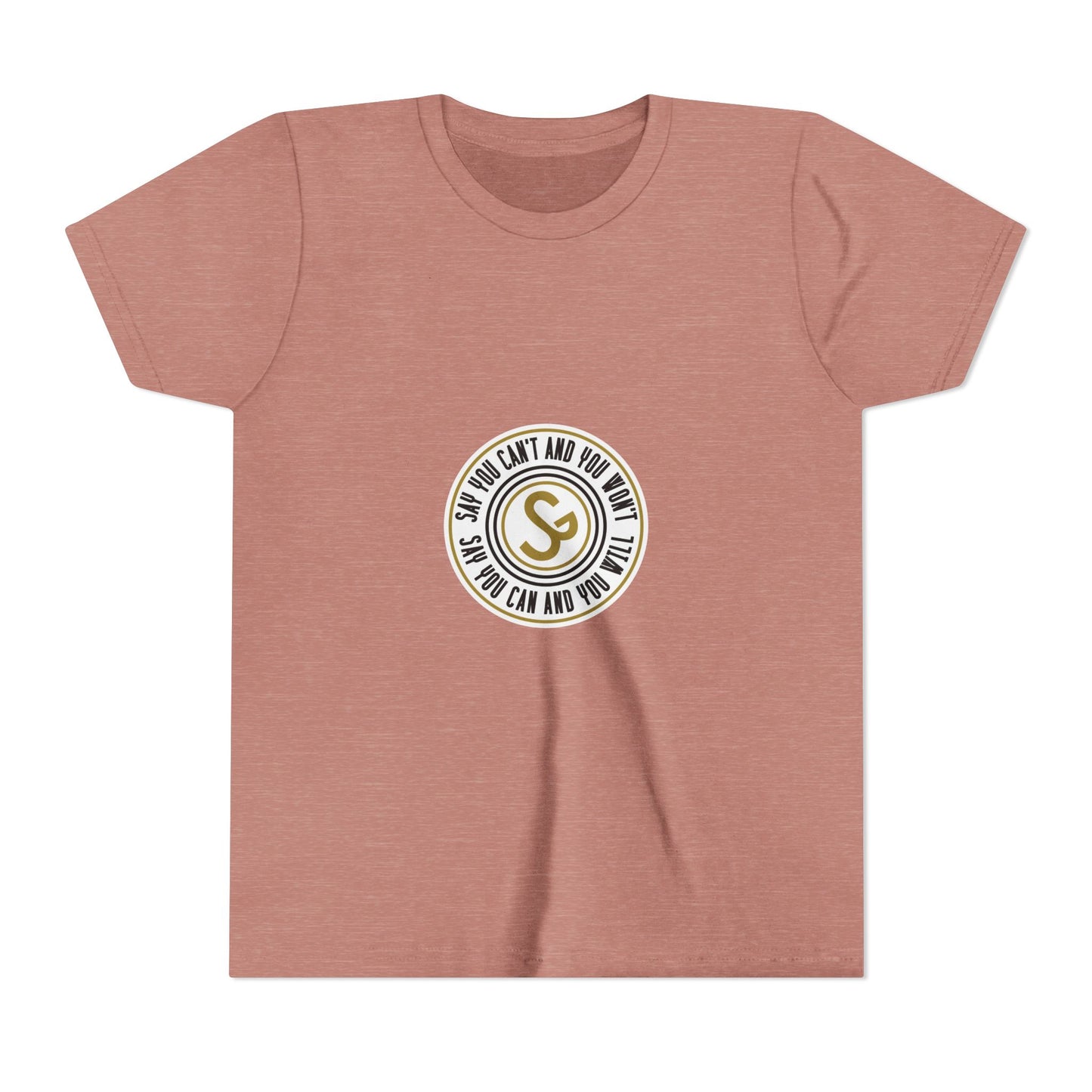 Youth Tee - "Say You Can and You Will" Retro Badge Graphic