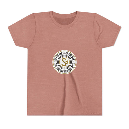 Youth Tee - "Say You Can and You Will" Retro Badge Graphic