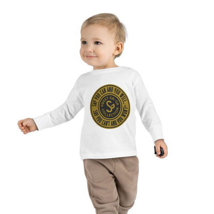 Toddler Long Sleeve Tee with Fun Street Goals Design