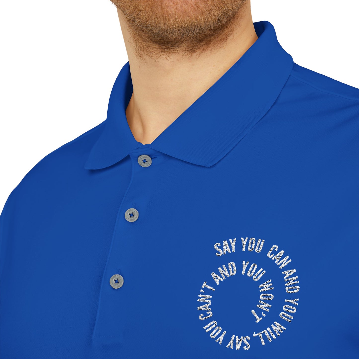 Performance Polo — ‘Not Your Average’ Circular Logo Golf Shirt