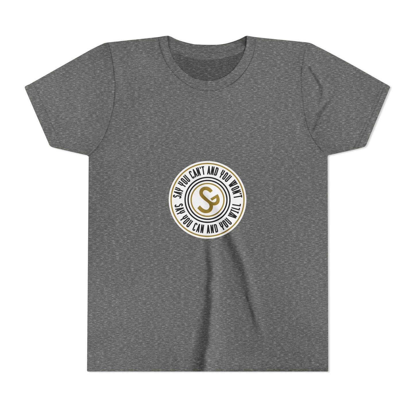Youth Tee - "Say You Can and You Will" Retro Badge Graphic