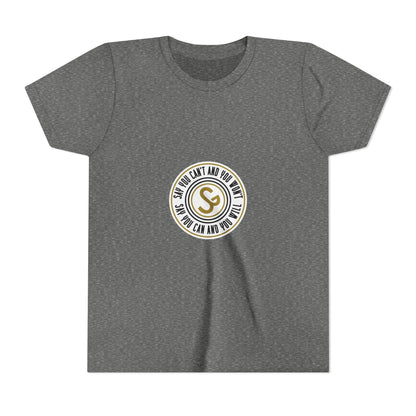 Youth Tee - "Say You Can and You Will" Retro Badge Graphic