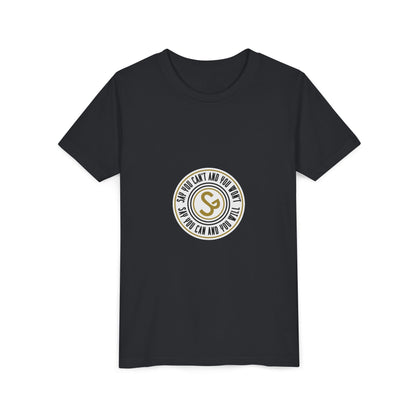 Youth Tee - "Say You Can and You Will" Retro Badge Graphic