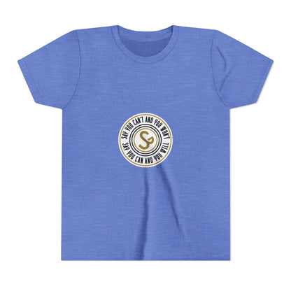 Youth Tee - "Say You Can and You Will" Retro Badge Graphic