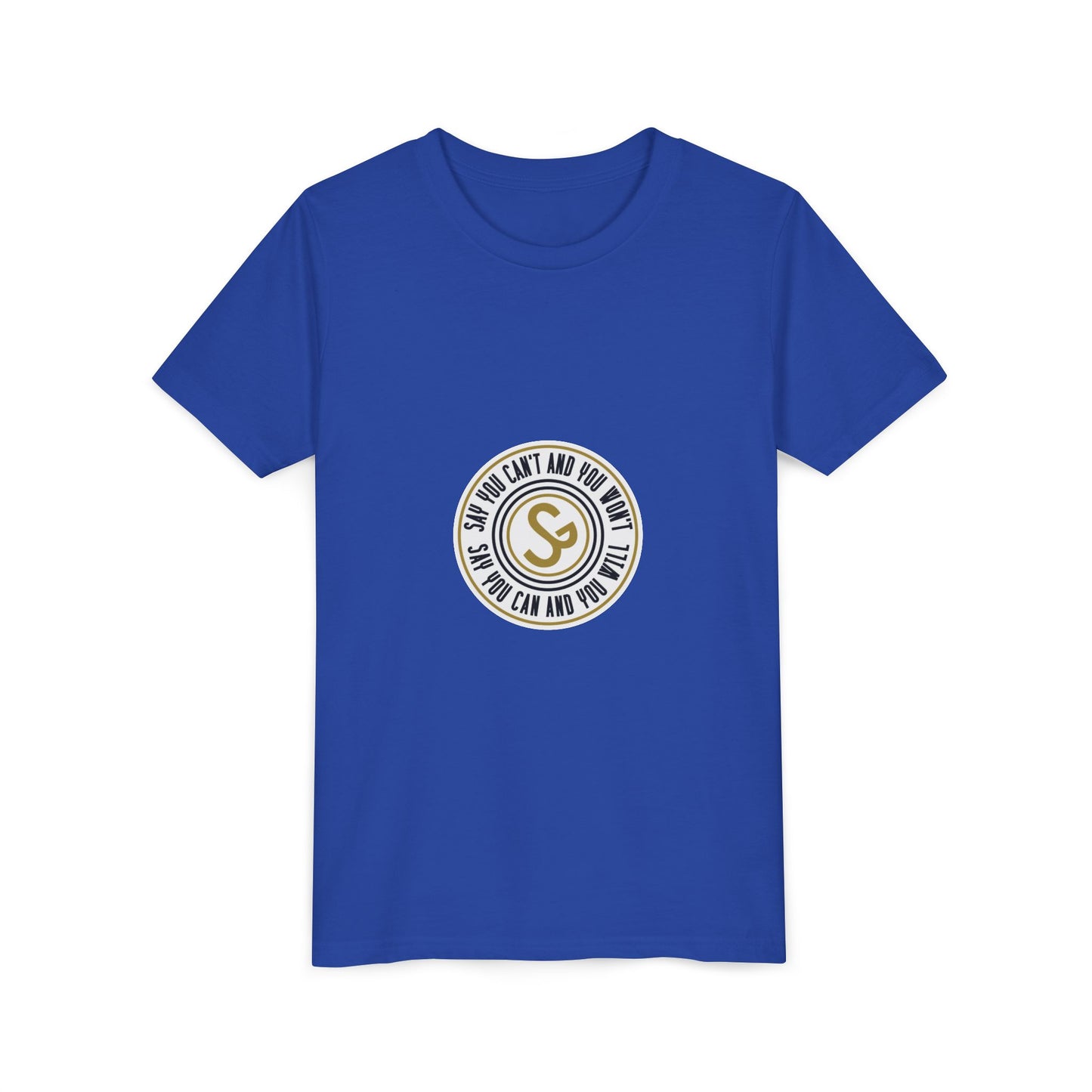 Youth Tee - "Say You Can and You Will" Retro Badge Graphic