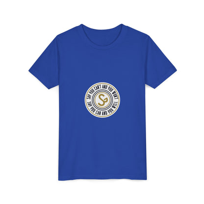 Youth Tee - "Say You Can and You Will" Retro Badge Graphic