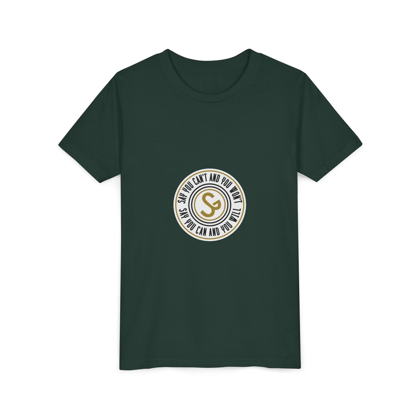 Youth Tee - "Say You Can and You Will" Retro Badge Graphic