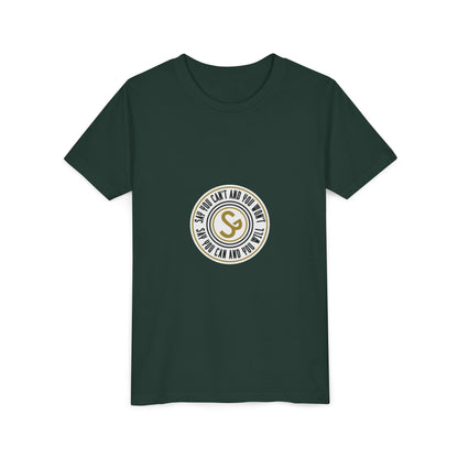Youth Tee - "Say You Can and You Will" Retro Badge Graphic