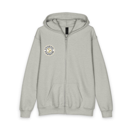 Youth Zipped Hoodie — Small Circle Logo "S" Chest Design
