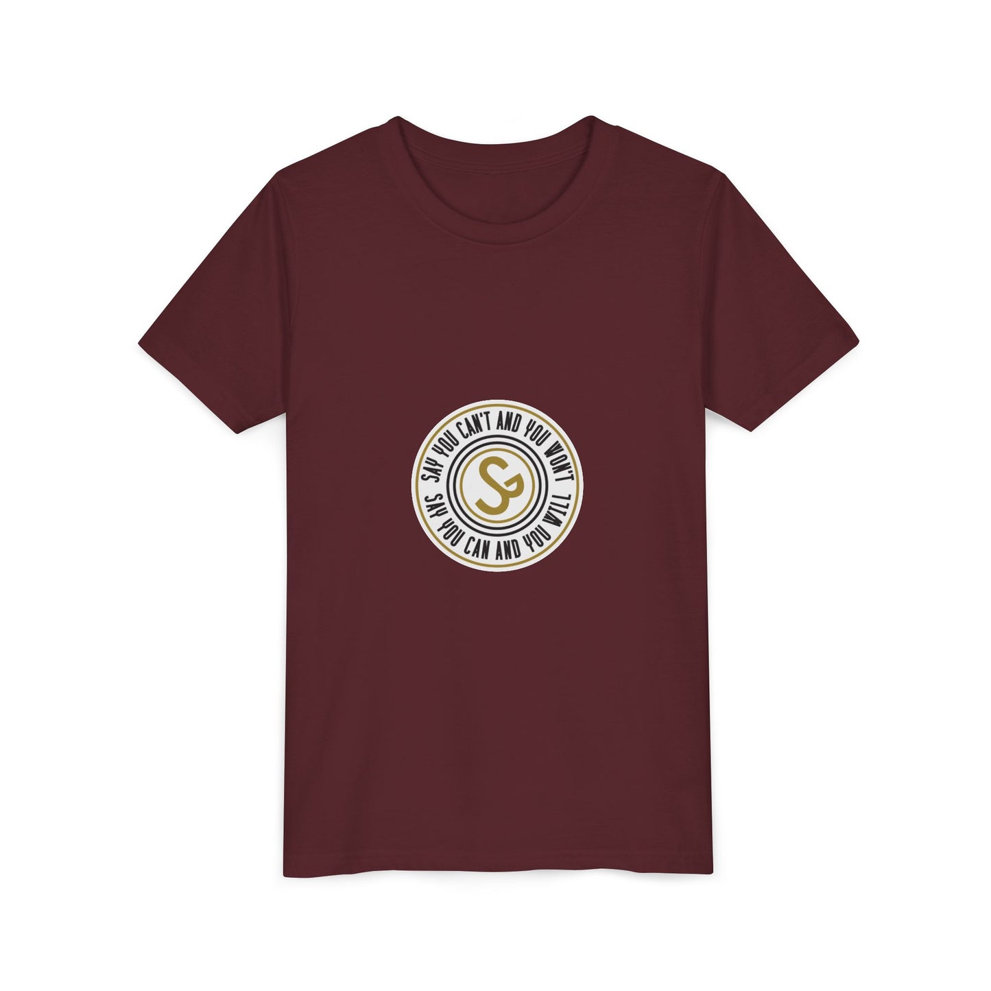Youth Tee - "Say You Can and You Will" Retro Badge Graphic