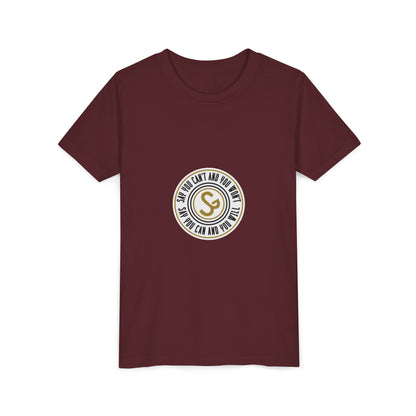 Youth Tee - "Say You Can and You Will" Retro Badge Graphic