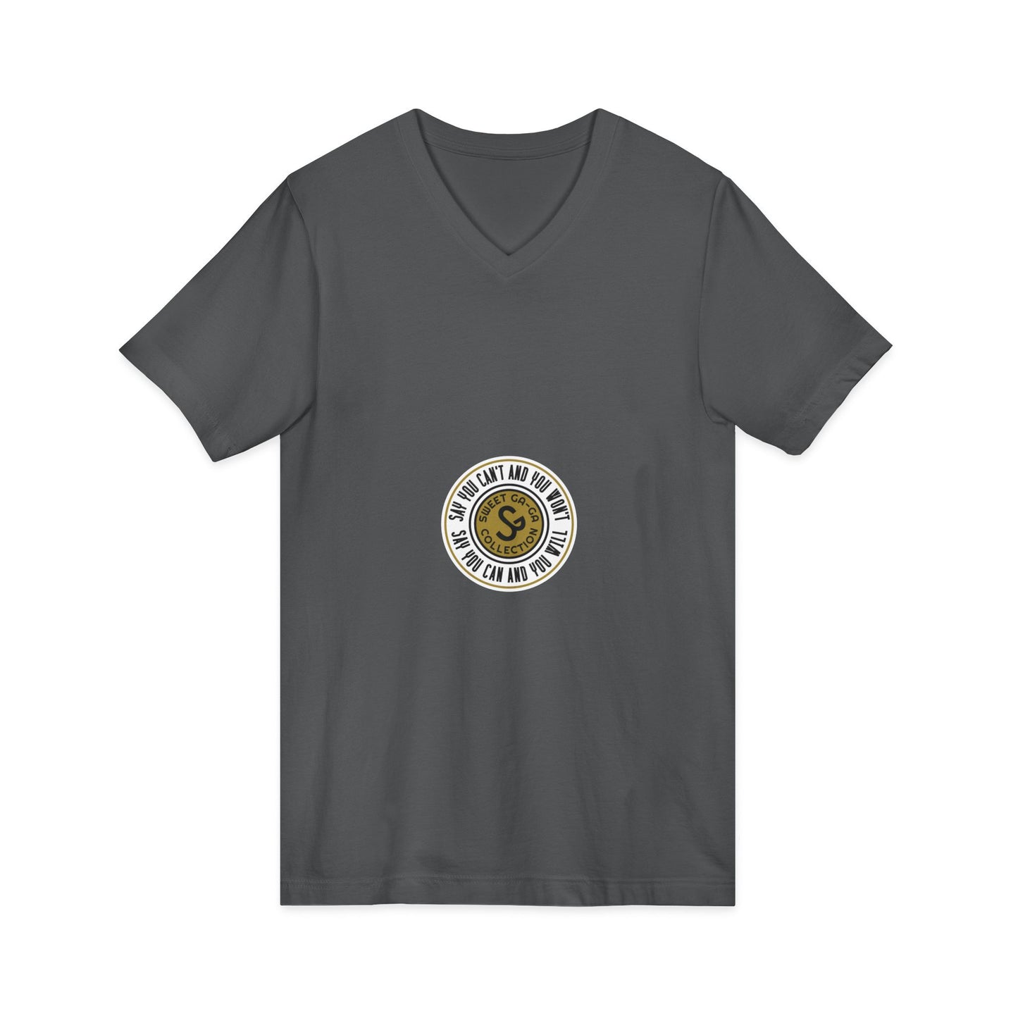 Minimalist Coin Logo V-Neck Tee