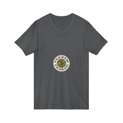 Minimalist Coin Logo V-Neck Tee