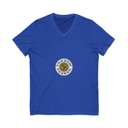 Minimalist Coin Logo V-Neck Tee
