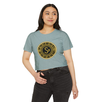 Empowering Women’s Festival Crop Top - "Say You Can and You Will"