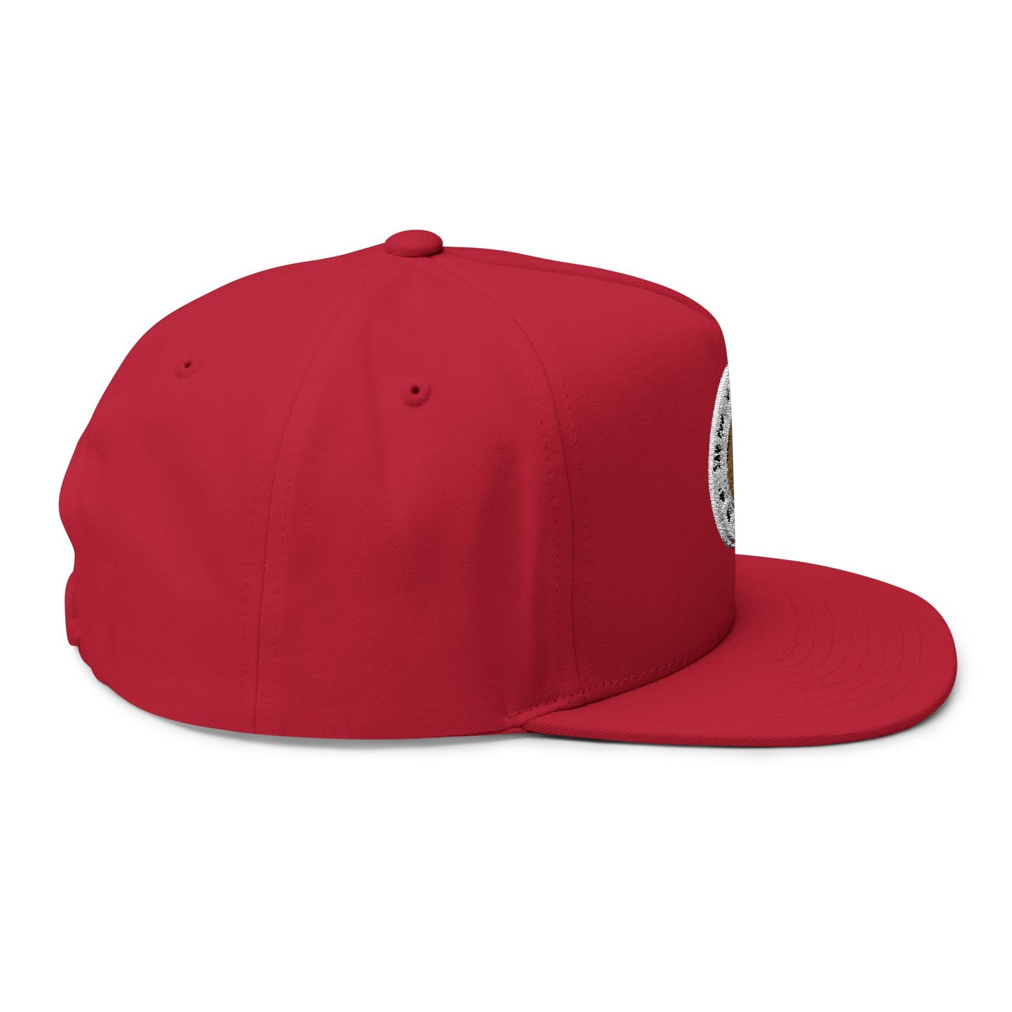 Embroidered Flat Bill Cap