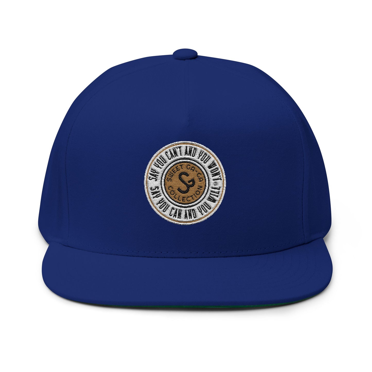 Embroidered Flat Bill Cap
