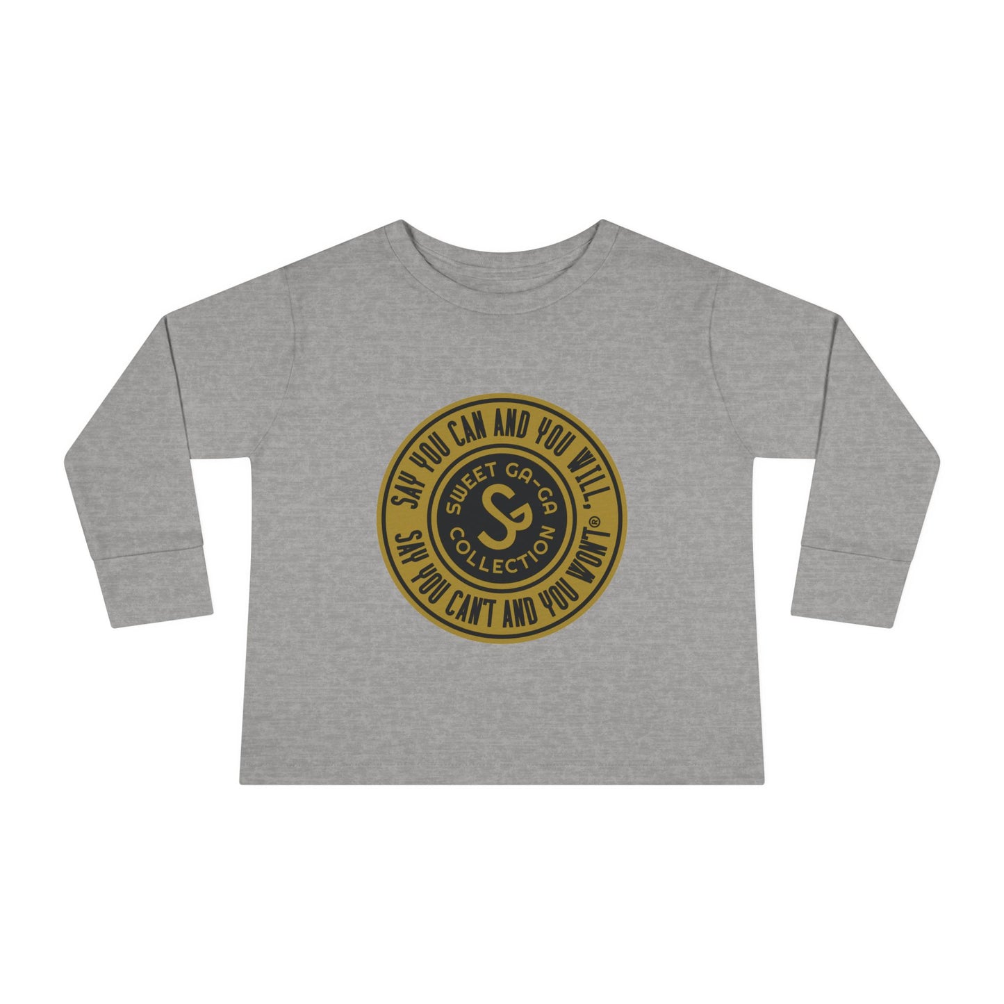 Toddler Long Sleeve Tee with Fun Street Goals Design